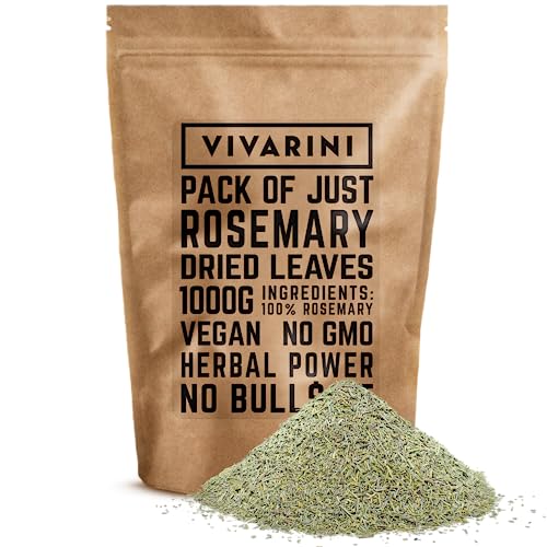 Vivarini Rosmarin 1kg | Kräutergeschmack und tiefes Aroma | Ideale Ergänzung für Aufgüsse - Tee und Yerba Mate und Gerichte | 1000g Vivarini Rosmarin 1kg | Kräutergeschmack und tiefes Aroma | Ideale Ergänzung für Aufgüsse - Tee und Yerba Mate und Gerichte | 1000g von Vivarini
