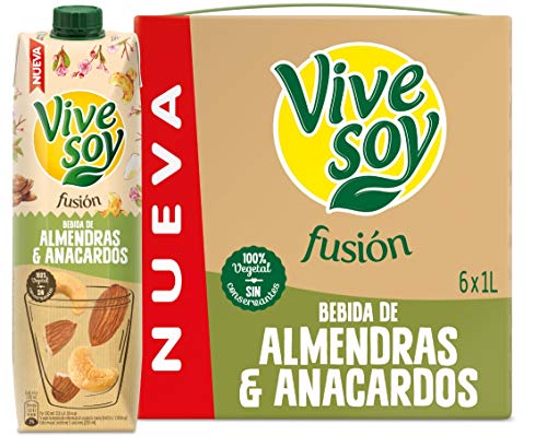 Vivesoy Fusion Mandel und Anacardo (6 x 1 l) von Vivesoy