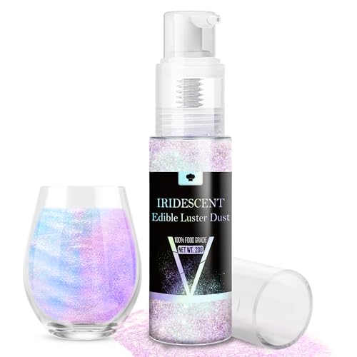 Essbarer Glitzer Spray Set - 20g Irisierend Lebensmittel Glitzer Glitzerstaub für Getränke, Champagner, Kuchen - Essbarer Metallisch Lebensmittelfarbe Pulver zum Cocktails, Wein, Likör, Backen, Torten Essbarer Glitzer Spray Set - 20g Irisierend Lebensmittel Glitzer Glitzerstaub für Getränke, Champagner, Kuchen - Essbarer Metallisch Lebensmittelfarbe Pulver zum Cocktails, Wein, Likör, Backen, Torten von Vividye