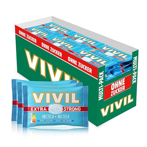 VIVIL Extra Strong Arctica, 26 x 3er Pack, extra starke Pastillen mit Minzgeschmack, zuckerfrei & vegan, 78 x 25g von Vivil