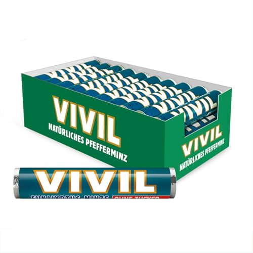 VIVIL Rollen Eukalyptus-Minze, 30 Rollen, starke Pastillen mit Eukalyptusgeschmack, zuckerfrei & vegan, 30 x 28g VIVIL Rollen Eukalyptus-Minze, 30 Rollen, starke Pastillen mit Eukalyptusgeschmack, zuckerfrei & vegan, 30 x 28g von Vivil