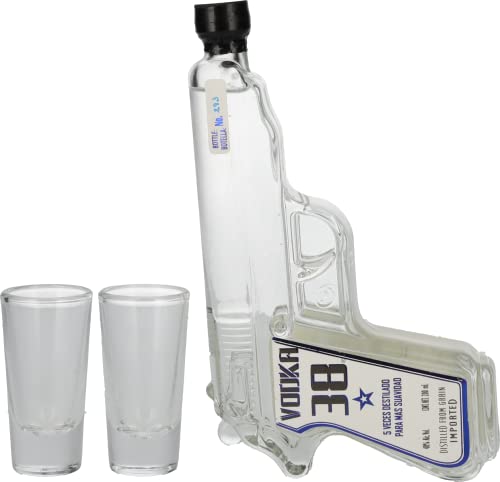 VODKA 38 Pistol 40% Vol. 0,2l mit 2 Shotgläsern VODKA 38 Pistol 40% Vol. 0,2l mit 2 Shotgläsern von Vodka 38