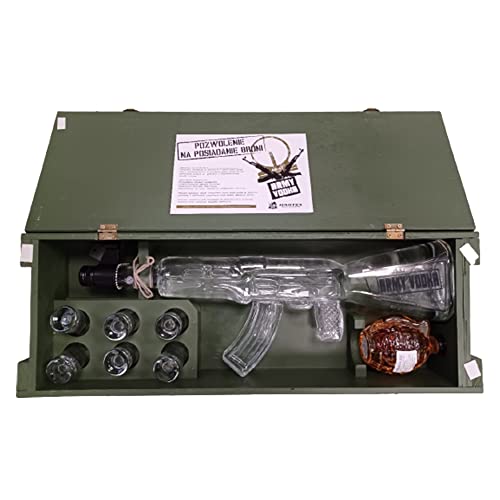 Army Vodka AK 47 Geschenkset 1,2L Wodka Kalaschnikow in Munitionskiste McMarkt Army Vodka AK 47 Geschenkset 1,2L Wodka Kalaschnikow in Munitionskiste McMarkt von Vodka