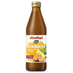 Kombucha mit Maracuja & Zitrone MEHRWEG Pfand 0,25  von Voelkel