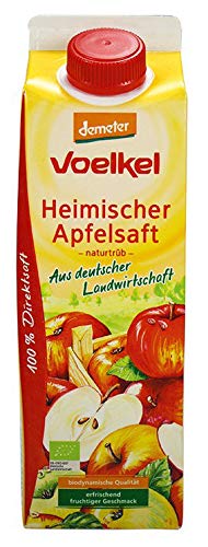 Voelkel Bio Heimischer Apfelsaft, naturtrüb, 100% Direktsaft, 6 x 1l von Voelkel