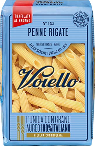 Voiello Pasta Penne Rigate 18er pack von 500 Gramm / Premium Qualität aus Italien / Reich an Protein. von Voiello