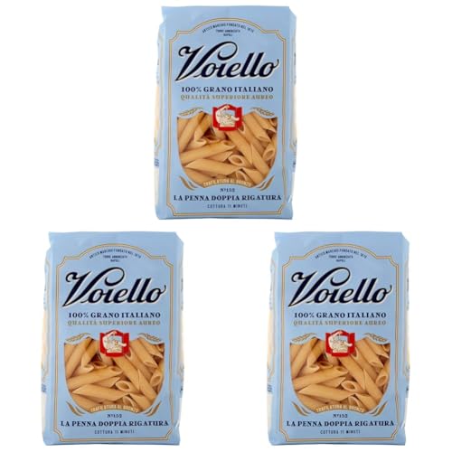 Voiello Pasta Penne Rigate 3er pack von 500 Gramm/Premium Qualität aus Italien/Reich an Protein. Voiello Pasta Penne Rigate 3er pack von 500 Gramm/Premium Qualität aus Italien/Reich an Protein. von Voiello