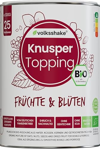 BIO Knusper Topping Früchte & Blüten | Crunchy | DE-ÖKO-006 | Ohne Süßungsmittel | Rein pflanzlich | Glutenfrei | Sojafrei | Vegan | Premiumqualität vom Bodensee | Made in Germany | BIO Knusper Topping Früchte & Blüten | Crunchy | DE-ÖKO-006 | Ohne Süßungsmittel | Rein pflanzlich | Glutenfrei | Sojafrei | Vegan | Premiumqualität vom Bodensee | Made in Germany | von Volksshake