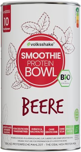 Bio Smoothie Protein Bowl Beere 600g | DE-ÖKO-006 | Ohne Süßungsmittel | Rein pflanzlich | Glutenfrei | Sojafrei | Vegan | Premiumqualität vom Bodensee | Made in Germany Bio Smoothie Protein Bowl Beere 600g | DE-ÖKO-006 | Ohne Süßungsmittel | Rein pflanzlich | Glutenfrei | Sojafrei | Vegan | Premiumqualität vom Bodensee | Made in Germany von Volksshake