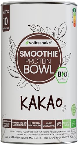 Bio Smoothie Protein Bowl Kakao 600g | DE-ÖKO-006 | Ohne Süßungsmittel | Rein pflanzlich | Glutenfrei | Sojafrei | Vegan | Premiumqualität vom Bodensee | Made in Germany Bio Smoothie Protein Bowl Kakao 600g | DE-ÖKO-006 | Ohne Süßungsmittel | Rein pflanzlich | Glutenfrei | Sojafrei | Vegan | Premiumqualität vom Bodensee | Made in Germany von Volksshake