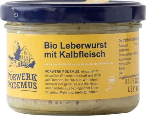 Bio Leberwurst mit Kalbfleisch 6 x 170 gr von Vorwerk Podemus