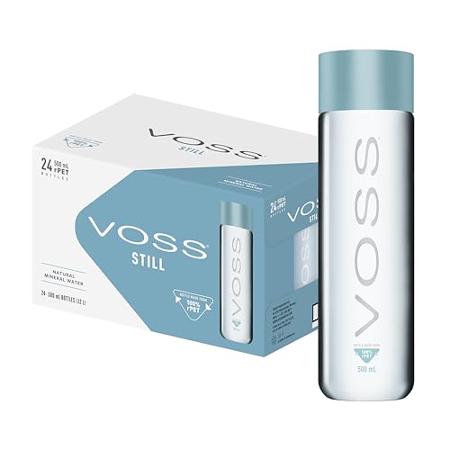 Voss Water Still 500 ml, natürliches Mineralwasser, 24er Pack (Einweg, 24 x 500 ml) von Voss