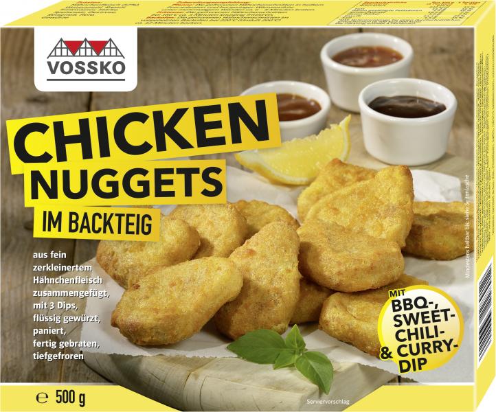 Vossko Chicken Nuggets im Backteig mit Dips von Vossko