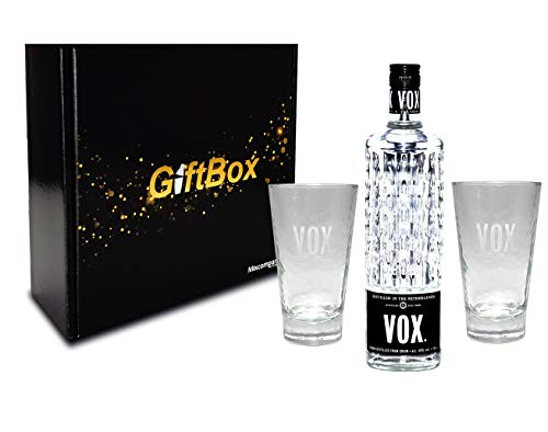 VOX Set/Geschenkset - VOX Vodka 0,7l 700ml (40% Vol) + 2x VOX Gläser von Vox