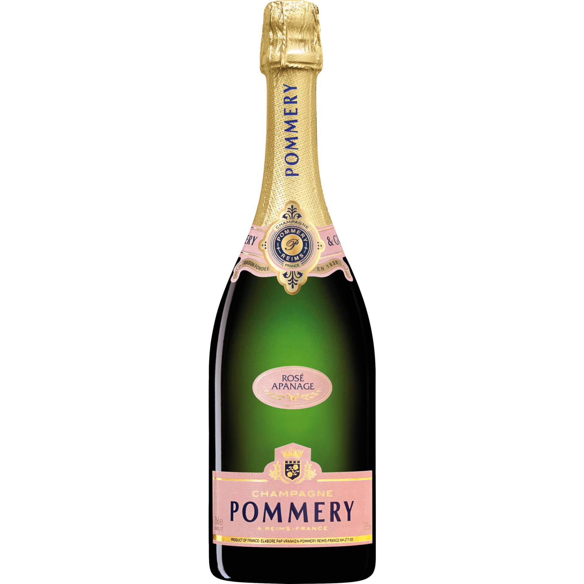Champagne Pommery Apanage Rosé, Brut, Champagne AC, Champagne, Schaumwein von Vranken-Pommery - 51100 Reims - France