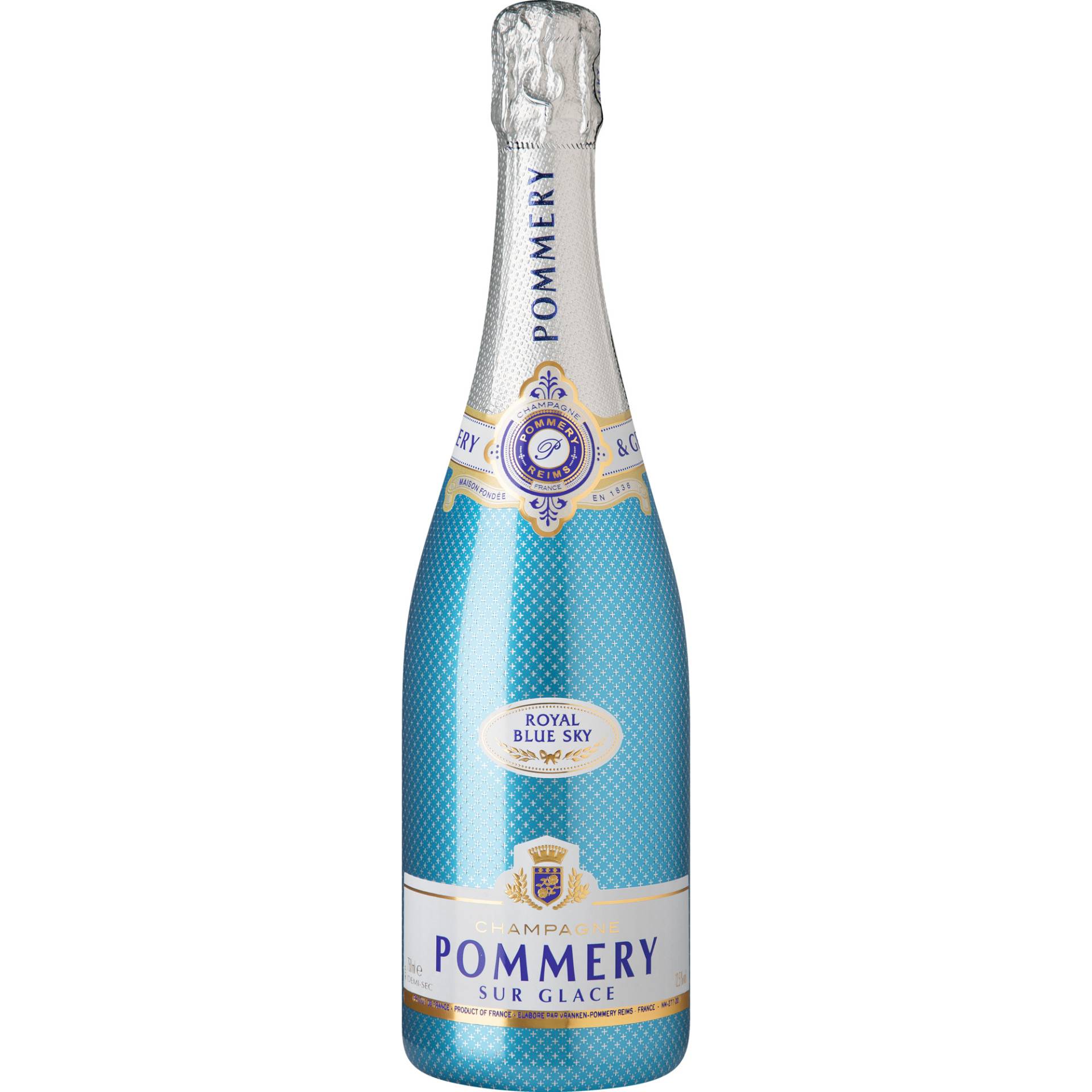 Champagne Pommery Royal Blue Sky, Demi-sec, Champagne AC, Champagne, Schaumwein von Vranken-Pommery - 51100 Reims - France