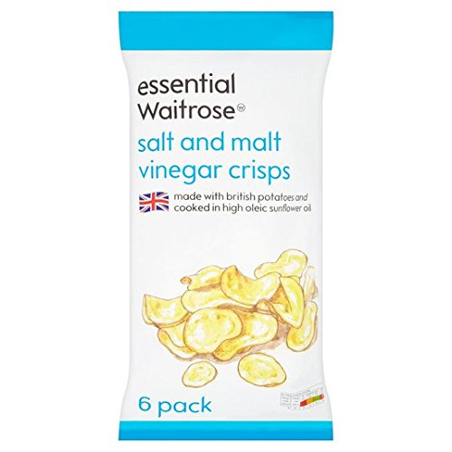 Essential Waitrose Salz- und Essigknusse, 25 g, 6 Stück von WAITROSE