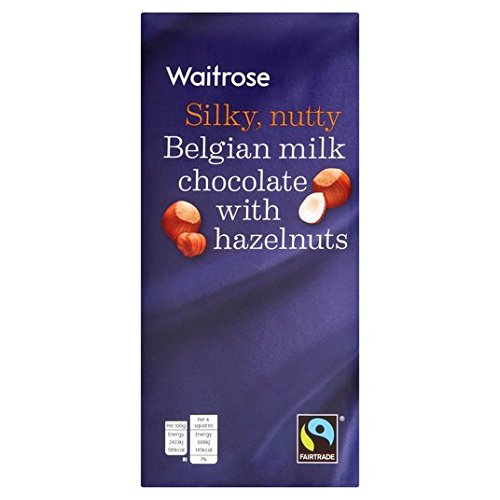 Waitrose Belgische Milchschokolade mit Haselnüssen, 200 g von Waitrose