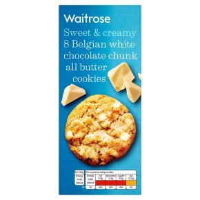 Waitrose - Belgische weiße Schokoladenkekse - 200 g von WAITROSE