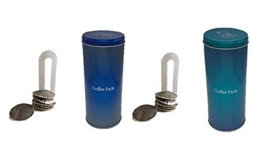 Kaffeepaddose 2 Stück Höhe: 16.5 cm Durchmesser: 8,5 cm blau türkis von WAK