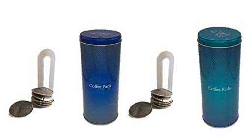 Kaffeepaddose 2 Stück Höhe: 16.5 cm Durchmesser: 8,5 cm blau türkis Kaffeepaddose 2 Stück Höhe: 16.5 cm Durchmesser: 8,5 cm blau türkis von WAK