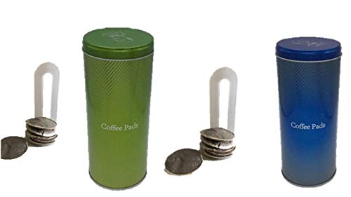 Kaffeepaddose 2 Stück Höhe: 16.5 cm Durchmesser: 8,5 cm grün orange Kaffeepaddose 2 Stück Höhe: 16.5 cm Durchmesser: 8,5 cm grün orange von WAK