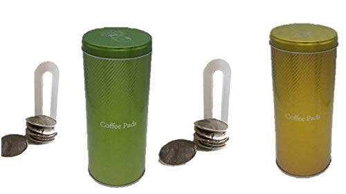 Kaffeepaddose 2 Stück Höhe: 16.5 cm Durchmesser: 8,5 cm grün orange Kaffeepaddose 2 Stück Höhe: 16.5 cm Durchmesser: 8,5 cm grün orange von WAK