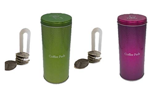 Kaffeepaddose 2 Stück Höhe: 16.5 cm Durchmesser: 8,5 cm grün orange Kaffeepaddose 2 Stück Höhe: 16.5 cm Durchmesser: 8,5 cm grün orange von WAK