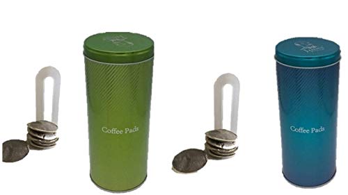 Kaffeepaddose 2 Stück Höhe: 16.5 cm Durchmesser: 8,5 cm grün türkis Kaffeepaddose 2 Stück Höhe: 16.5 cm Durchmesser: 8,5 cm grün türkis von WAK