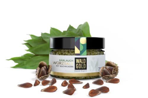 WALDGOLD Bärlauch Würzsalz mit Bucheckern (1 x 70 g); Wildsammlung von WALDGOLD