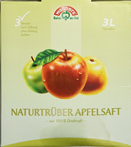 Walthers Apfelsaft Direktsaft natur, 2er Pack (2 x 3 l Saftbox) von Walther's