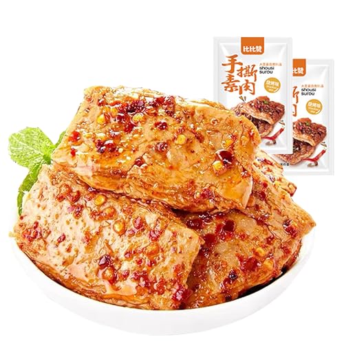 Würziger getrockneter Tofu, Latiao, chinesische Snacks,geschredderter vegetarischer würziger Snack, einzeln verpackt (11g*20Stück)-BBQ-Geschmack von WANGLIUpeers