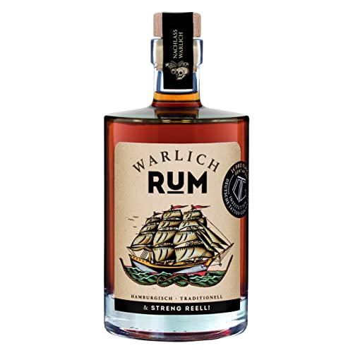 WARLICH RUM - Jamaika Rum mit Noten von Vanille, Karamell und edlem Holz - nach Tattoo Legende Christian Warlich aus Hamburg - (1x 0,5L / 40% vol) von WARLICH RUM