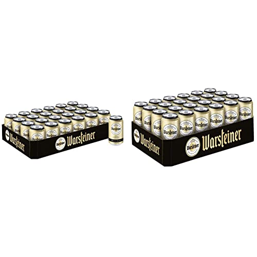Warsteiner Premium Pilsener 24 x 0.33 L Bier Dose, Einweg, Dosenbier & 0.5 l Dosen Tray DPG EINWEG (24 x 0.5L) von Warsteiner