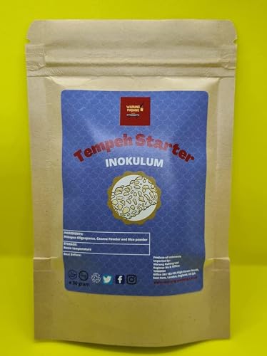 Easy TEMPEH Kits, Bio-Tempeh-Starter, Bio-Sojabohnen, Kunststoff und Handbuch (nur 35 g Tempeh-Starter) von WARUNG PADANG