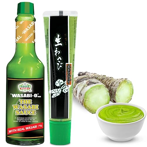 Wasabi-O, Wasabi Paste 43 g & Wasabi Sauce 62 g - Ideal für Sushi, Lachs, Sashimi, Meeresfrüchte, gegrilltes Fleisch und vegetarische Gericht Wasabi-O, Wasabi Paste 43 g & Wasabi Sauce 62 g - Ideal für Sushi, Lachs, Sashimi, Meeresfrüchte, gegrilltes Fleisch und vegetarische Gericht von WASABI-O