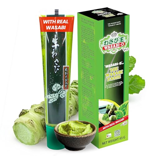 WASABI-O Wasabi paste 43g Premium, Echter Wasabi, Zum Eintauchen in Sushi, Lachs, Sashimi, Meeresfrüchte, Vegan, Vegetarisch, Halal von WASABI-O