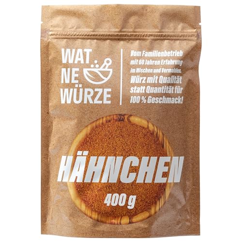WAT NE WÜRZE Hähnchengewürz Chicken Rub 400 g | Gewürz für Brathähnchen, Chicken Wings, Hähnchen, Gans und Broiler | Gewürzsalz Marinade für Geflügel WAT NE WÜRZE Hähnchengewürz Chicken Rub 400 g | Gewürz für Brathähnchen, Chicken Wings, Hähnchen, Gans und Broiler | Gewürzsalz Marinade für Geflügel von WAT NE WÜRZE