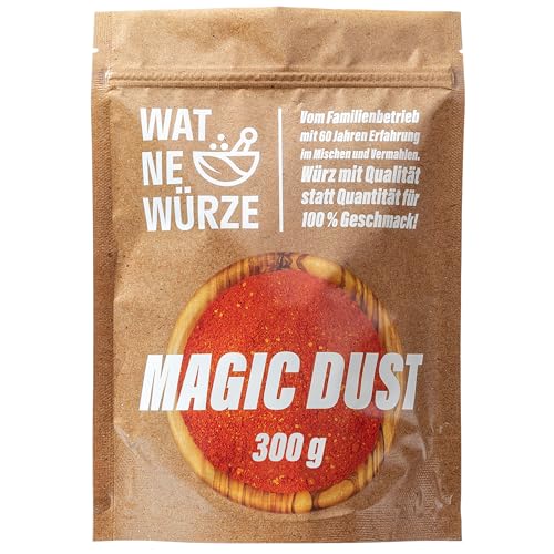 WAT NE WÜRZE Magic Dust Rub 300 g | BBQ-Rub Gewürz für Rippchen, Pulled Pork & Brisket | Grill Gewürzmischung nach amerikanischem Originalrezept im Aromaschutzbeutel von WAT NE WÜRZE