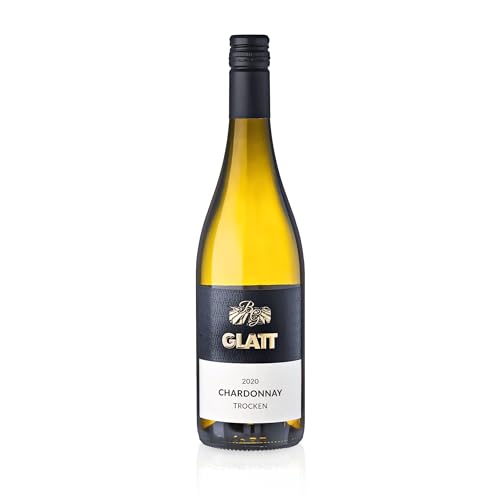 GLATT Chardonnay trocken 2020 | Qualitätswein vom Kaiserstuhl/Baden, Deutschland | Fruchtig Pikant im Geschmack | Weißwein aus der Chardonnay-Traube (1x 0,75L) von WBK Weinbau · Weinkontor Glatt