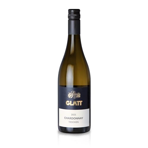 GLATT Chardonnay trocken 2021 | Qualitätswein vom Kaiserstuhl/Baden, Deutschland | Fruchtig-Pikant im Geschmack | Weißwein aus der Chardonnay-Traube (1x0,75l) von WBK Weinbau · Weinkontor Glatt