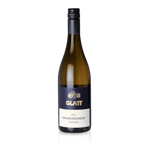 GLATT Grauburgunder trocken 2021 | Qualitätswein vom Kaiserstuhl/Baden, Deutschland | Leicht & Fruchtig im Geschmack | Weißwein aus der Pinot Gris-Traube (1x 0,75L) von WBK Weinbau · Weinkontor Glatt