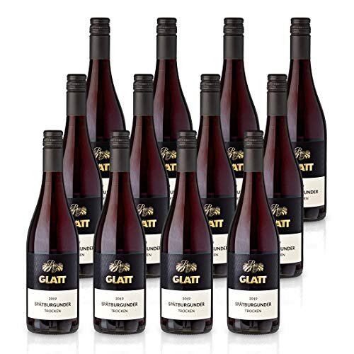 GLATT Spätburgunder 2019 trocken | Rotwein aus Deutschland | Samtig & Kräftig (12x 0,75L) von WBK Weinbau · Weinkontor Glatt