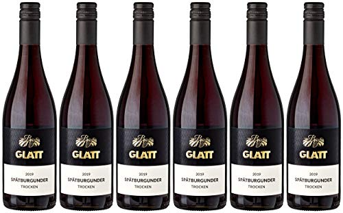 GLATT Spätburgunder 2019 trocken | Rotwein aus Deutschland | Samtig & Kräftig (6x 0,75L) von WBK Weinbau · Weinkontor Glatt