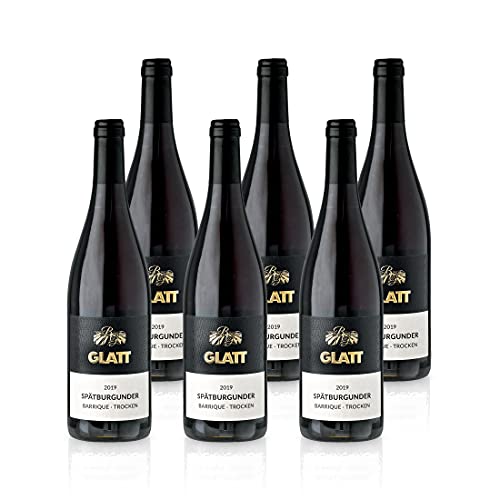 GLATT Spätburgunder Barrique 2019 trocken | Qualitätswein vom Kaiserstuhl/Baden, Deutschland | Samtig & Kräftig im Geschmack | Rotwein aus der Pinot Noir Traube (6x0,75l) von WBK Weinbau · Weinkontor Glatt