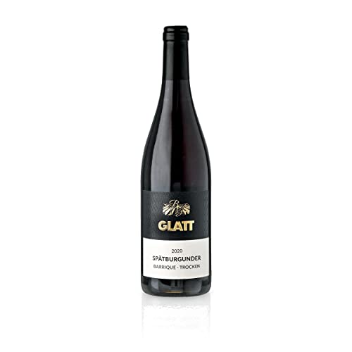 GLATT Spätburgunder Barrique trocken 2020 | Qualitätswein vom Kaiserstuhl/Baden, Deutschland | Samtig und Kräftig im Geschmack | Rotwein aus der Pinot Noir-Traube (1x 0,75L) von WBK Weinbau · Weinkontor Glatt