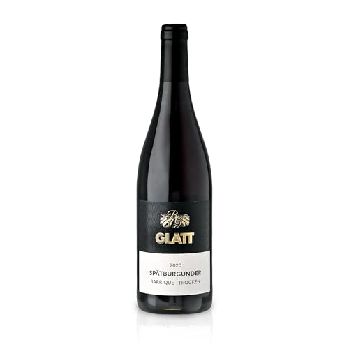 GLATT Spätburgunder Barrique trocken 2020 | Qualitätswein vom Kaiserstuhl/Baden, Deutschland | Samtig und Kräftig im Geschmack | Rotwein aus der Pinot Noir-Traube (1x 0,75L) von WBK Weinbau · Weinkontor Glatt