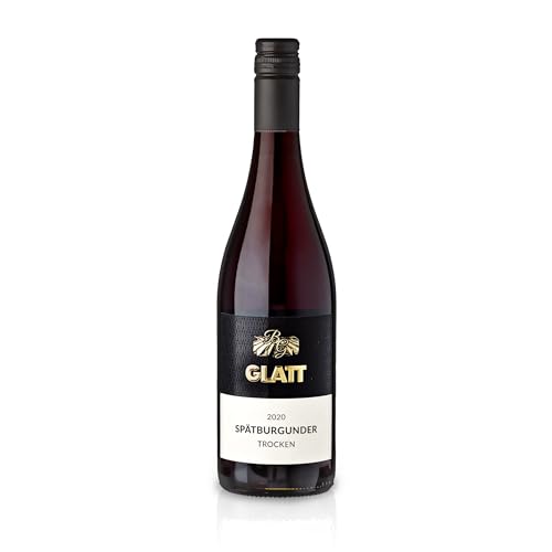 GLATT • Spätburgunder trocken 2020 | Qualitätswein vom Kaiserstuhl/Baden, Deutschland | Samtig und Kräftig im Geschmack | Rotwein aus der Pinot Noir-Traube (1x0,75l) von WBK Weinbau · Weinkontor Glatt