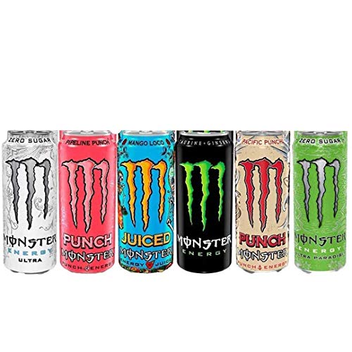 Monster Energy Mega Mixed Variety Pack x6 - Original, Ultra, Ultra Paradise, Pipeline Punch, Mango Loco, Monster Pacific Punch von WDS Group