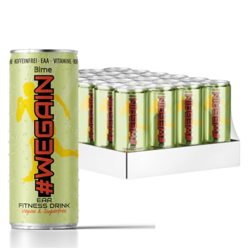 #WEGAIN Birne EAA-Drink, 24 Dosen x 330 ml inkl. Pfand, ohne Zucker, vegan, koffeinfrei für Muskelaufbau und Regeneration #WEGAIN Birne EAA-Drink, 24 Dosen x 330 ml inkl. Pfand, ohne Zucker, vegan, koffeinfrei für Muskelaufbau und Regeneration von #WEGAIN